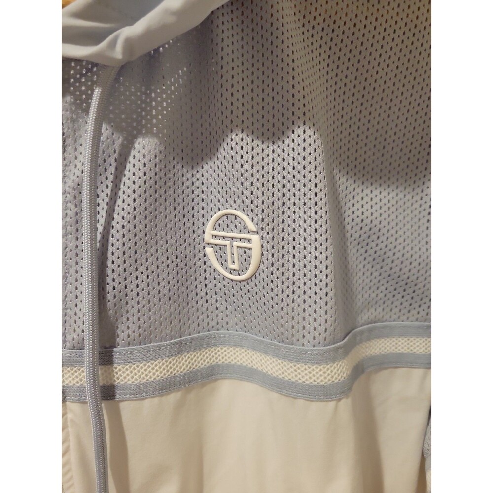 NWOT Sergio Tacchini Angelina Track Jacket Women M Xenon Blue White Mesh Tennis - Picture 4 of 8